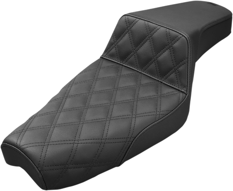 SADDLEMEN Step-Up Seat - Front Lattice Stitch - Black - XL 879-03-172
