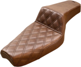 SADDLEMEN Step-Up Seat - Front Lattice Stitch - Brown - XL 879-03-172BR