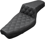 SADDLEMEN Step-Up Seat - Full Lattice Stitch - Black - XL 807-03-175