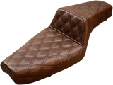 SADDLEMEN Step-Up Seat - Full Lattice Stitch - Brown - XL 807-03-175BR