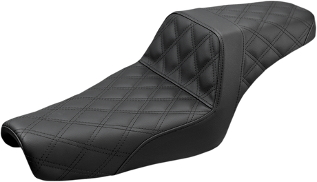 SADDLEMEN Step-Up Seat - Full Lattice Stitch - Black - XL 807-11-175