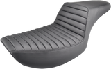 SADDLEMEN Step-Up Seat - Front Tuck-n-Roll - Black - FXR 882-09-171