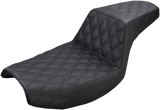 SADDLEMEN Step-Up Seat - Full Lattice Stitch - Black - FXR 882-09-175