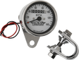 DRAG SPECIALTIES 2.4" MPH Mini LED Mechanical Speedometer/Indicators - Chrome Housing - White Face - 2:1 21-6825DS1-BX15 - Cycle City Outdoors
