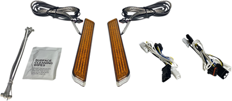 Custom Dynamics LED Fork Light - Amber - Chrome CD-FORK-BCM-AC - Cycle City Outdoors