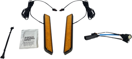 Custom Dynamics LED Fork Light - Amber - Black CD-FORK-SS6-AB - Cycle City Outdoors