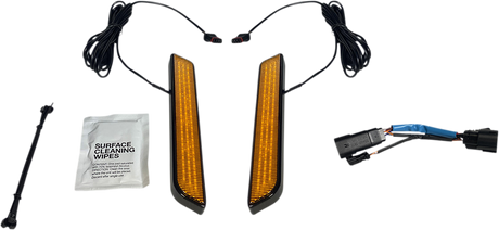 Custom Dynamics LED Fork Light - Amber - Black CD-FORK-SS8-AB - Cycle City Outdoors