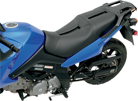 SADDLEMEN Gel Channel* Track Carbon Fiber Sport Seat - Black - VStrom 0810-S018