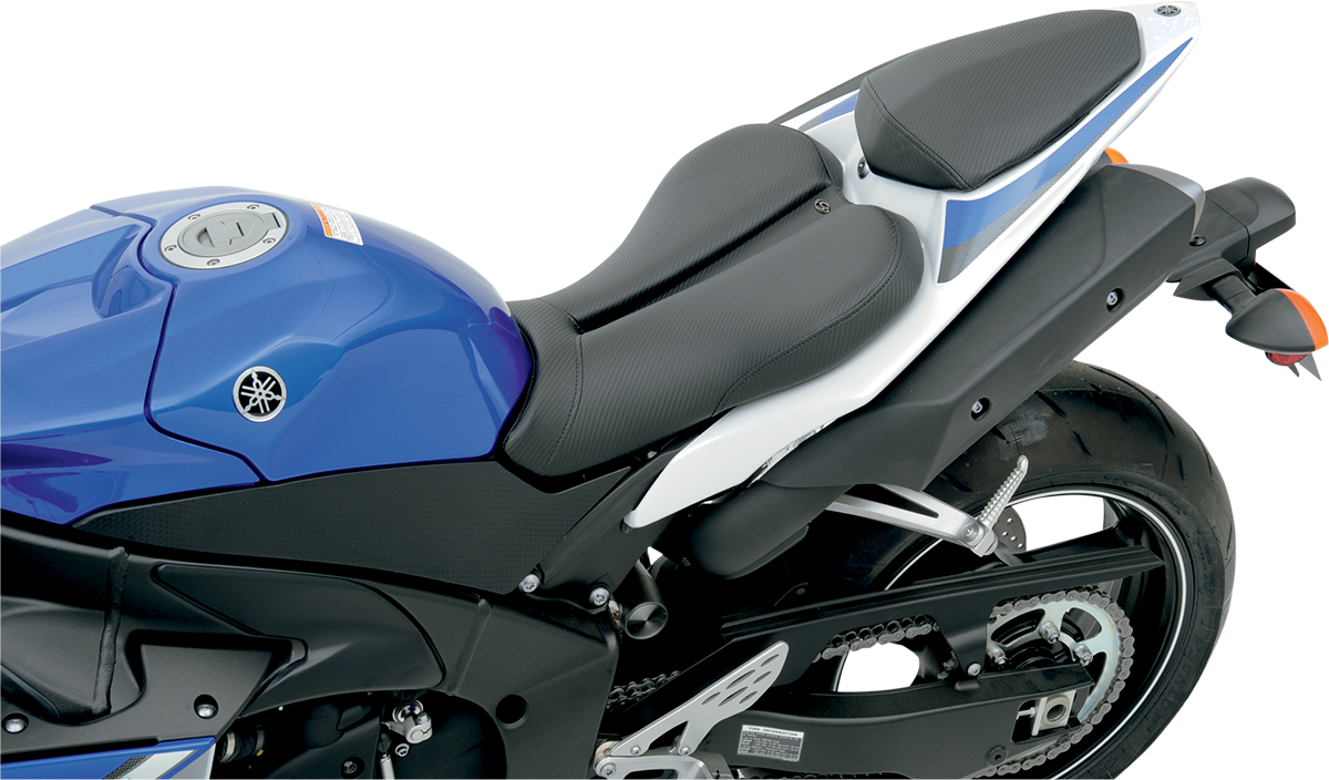 SADDLEMEN Gel Channel* Track Carbon Fiber Sport Seat - Black - R1 0810-Y105