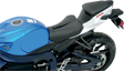 SADDLEMEN Gel Channel* Track Carbon Fiber Sport Seat - Black - GSXR 600/750 0810-S029