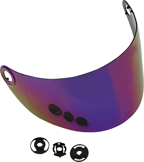 BILTWELL Gringo S Shield - Gen 2 - Flat - Rainbow Mirror 1111-223