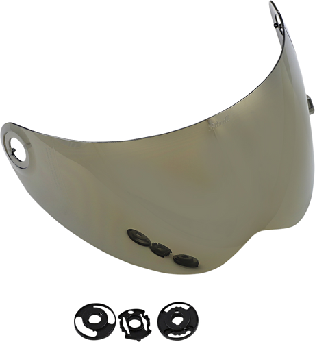 BILTWELL Lane Splitter Shield - Gen 2 - Gold Mirror 1112-222