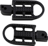 BILTWELL Mushman Foot Pegs - Standard - Black Electroplated 7002-201-04