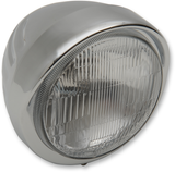 DRAG SPECIALTIES Headlight with Visor 5-3/4" - Grooved 20-0335D-BX-LB1 - Cycle City Outdoors