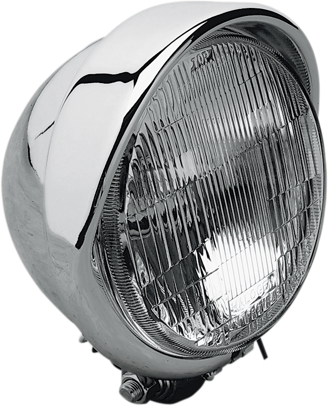 DRAG SPECIALTIES H-4 Headlight with Visor- 5-3/4" - Chrome 206002HDV-BXLB2 - Cycle City Outdoors
