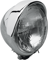 DRAG SPECIALTIES H-4 Headlight with Visor- 5-3/4" - Chrome 206002HDV-BXLB2 - Cycle City Outdoors