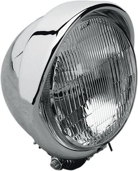 DRAG SPECIALTIES H-4 Headlight with Visor- 5-3/4" - Chrome 206002HDV-BXLB2 - Cycle City Outdoors