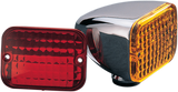 DRAG SPECIALTIES Rectangular Market Light - Dual Filament - Amber/Red 163075-BC216 - Cycle City Outdoors