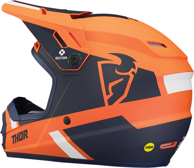 Thor Youth Sector Helmet - Split - MIPS? - Orange/Navy - Medium 0111-1354 - Cycle City Outdoors