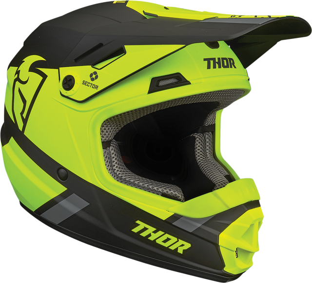 Thor Youth Sector Helmet - Split - MIPS? - Acid/Black - Small 0111-1356 - Cycle City Outdoors