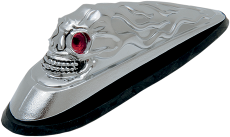 DRAG SPECIALTIES Skull Head -Illuminated Eyes - Chrome 91-6623R - Cycle City Outdoors