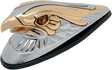 DRAG SPECIALTIES Gold Eagle Head with Lights - Amber Eyes - Large - Chrome 72923 - Cycle City Outdoors
