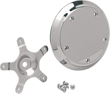 DRAG SPECIALTIES Five-Bolt Domed Air Cleaner Insert - Chrome 14-0210-SC4 - Cycle City Outdoors