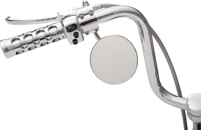 DRAG SPECIALTIES 4" Round Mirror - Adjustable Stem KA-1-BC4 - Cycle City Outdoors