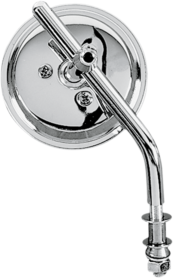 DRAG SPECIALTIES 3" Round Mirror - Adjustable Stem KA-26-BC428 - Cycle City Outdoors