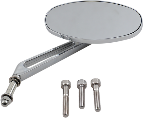 DRAG SPECIALTIES Mirror - Stealth I - Side View - Oval - Chrome 302150-BC3N-BX2 - Cycle City Outdoors