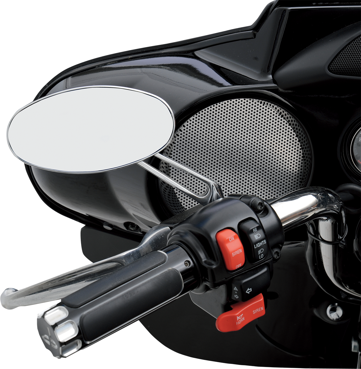 DRAG SPECIALTIES Mirror - Stealth I - Side View - Oval - Chrome 302166-BC3N-BX2 - Cycle City Outdoors