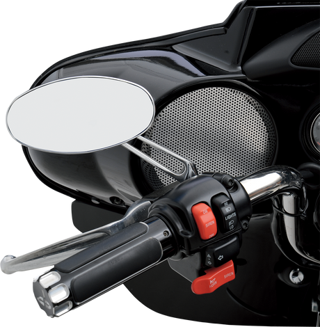 DRAG SPECIALTIES Mirror - Stealth I - Side View - Oval - Chrome 302166-BC3N-BX2 - Cycle City Outdoors