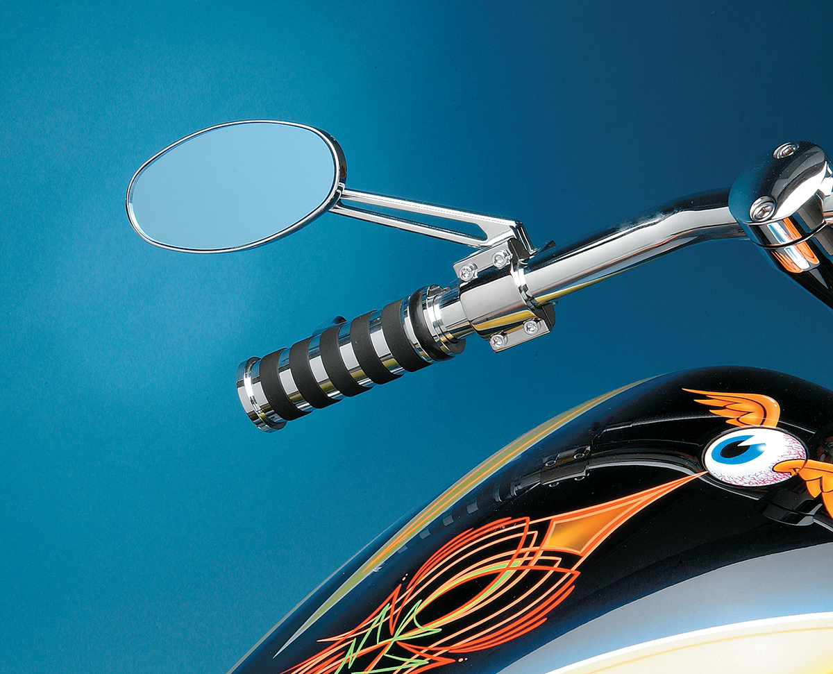 DRAG SPECIALTIES Mirror - Stealth II - Side View - Oval - Chrome 302167-BC3N-BX2 - Cycle City Outdoors