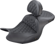 SADDLEMEN Heated Roadsofa™ Seat - Lattice Stitch - w/ Backrest - GL H18-07-182BRHCT