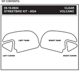 STOMPGRIP 55-10-0024H Tank Grips - Volcano - Clear/Black - Honda - CBR '13-'25 | Street