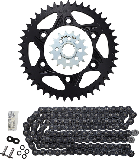 VORTEX CK6471 Chain and Sprocket Kit - SSA - Black - Yamaha FZ/MT-10 | Street