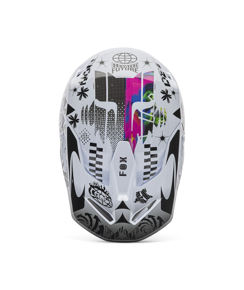 Fox Racing - V1 Image Cosmo Helmet - White/Black – Cycle City Outdoors