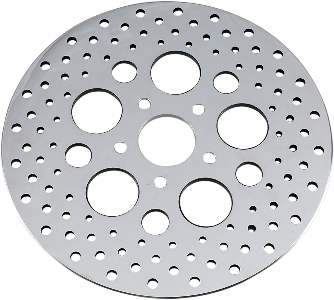 DRAG SPECIALTIES Drilled Brake Rotor - Rear - 11.5" - Harley-Davidson 060181ASP-BC648