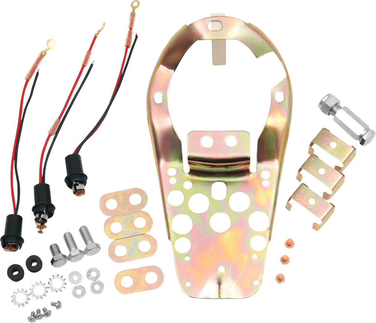 DRAG SPECIALTIES Three-Light Dash Base Plate 70356 - Cycle City Outdoors
