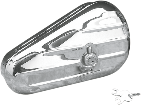 DRAG SPECIALTIES Left Teardrop Toolbox - Chrome 74348 - Cycle City Outdoors