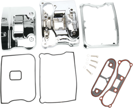DRAG SPECIALTIES Rocker Cover Chrome - Evo/Big Twin 33-0082A-BXLB2 - Cycle City Outdoors