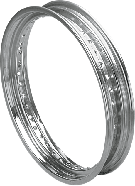 DRAG SPECIALTIES Rim - Drop Center - Rolled Edge - 40 Hole - Silver - 19x2.5 43018-73-PW-LB1 - Cycle City Outdoors