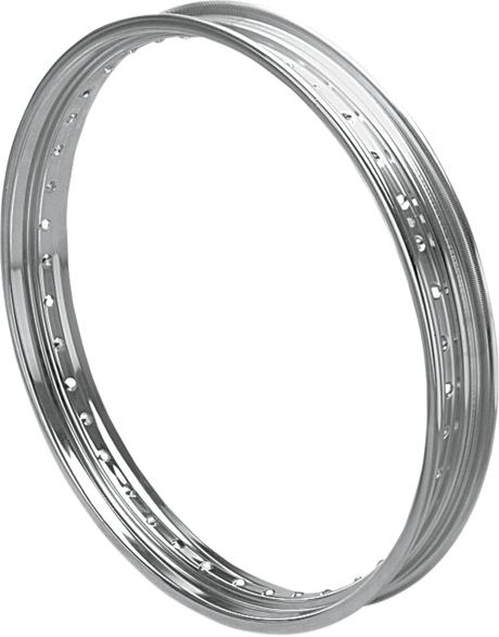 DRAG SPECIALTIES Rim - Drop Center - Rolled Edge - 40 Hole - Silver - 21x2.15 43662-80B-PWLB1 - Cycle City Outdoors