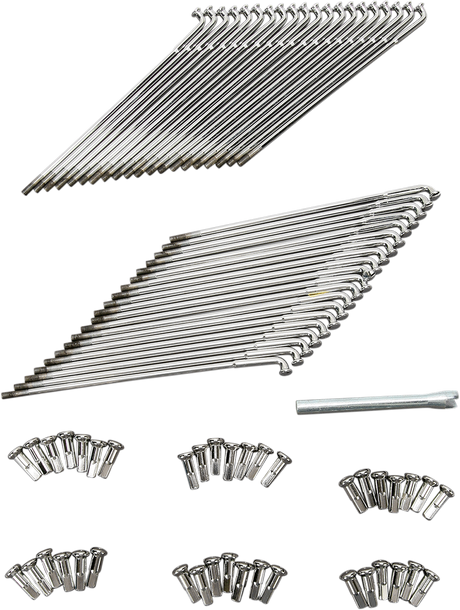 DRAG SPECIALTIES Spoke Set - Front - Chrome - 8-1/4" 16-0515-BC629 - Cycle City Outdoors