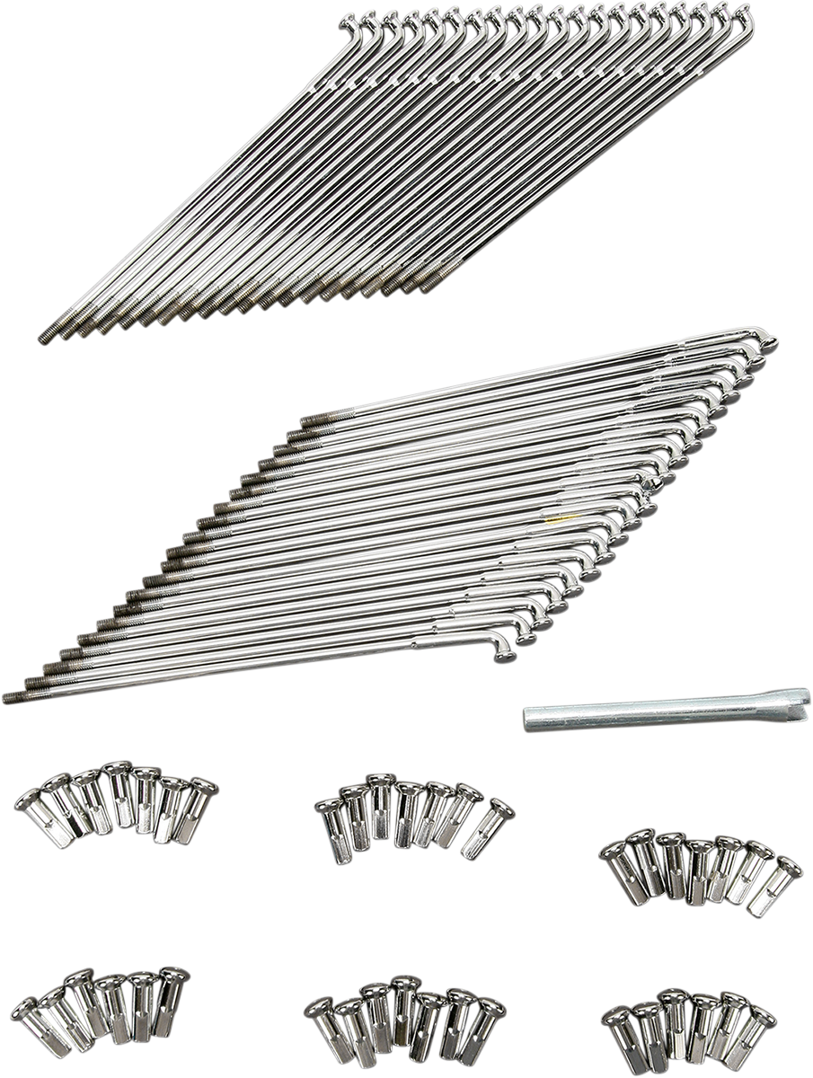 DRAG SPECIALTIES Spoke Set - Front/Rear - Chrome - 8" 16-0532-BC629 - Cycle City Outdoors