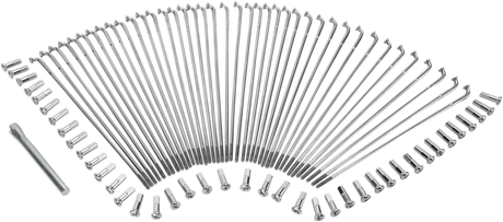 DRAG SPECIALTIES Spoke Set - Drop Center - Front/Rear - Stainless Steel - 16" 16-0501SS-BC629 - Cycle City Outdoors