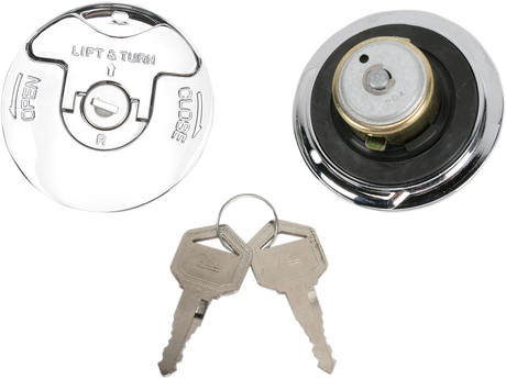 DRAG SPECIALTIES Locking Gas Caps - Vented/Non-Vented - Flush-Mount 011549-BX-LB1 - Cycle City Outdoors