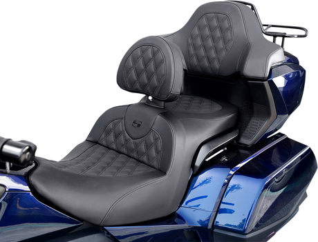 SADDLEMEN Lattice Stitched Tour-Pak Passenger Pad - GL H18-07-TPACK-LS