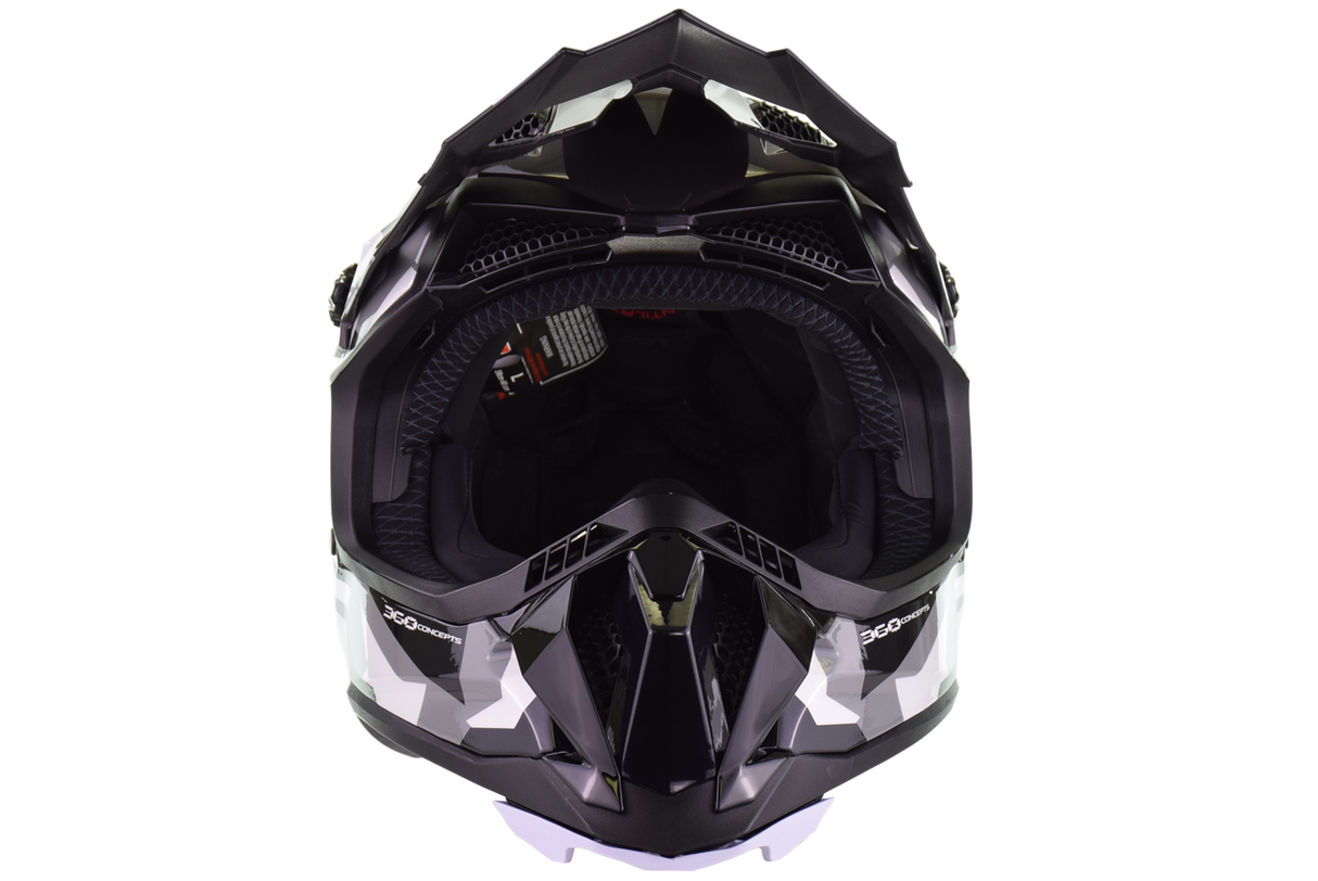 LS2 - Subverter Evo Motocross Helmet - Vector Gloss Black Gray White