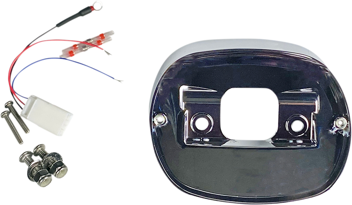 Custom Dynamics Taillight Baseplate - Chrome TL-BASE99-C - Cycle City Outdoors